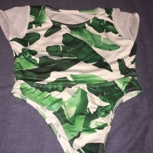 Tropical Leaf Two-piece Bathing Suit